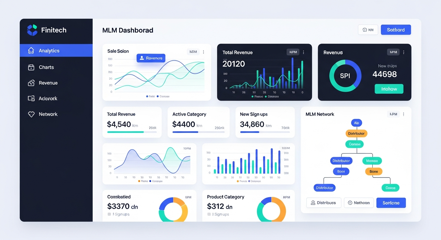 MLM Admin Panel Mockup