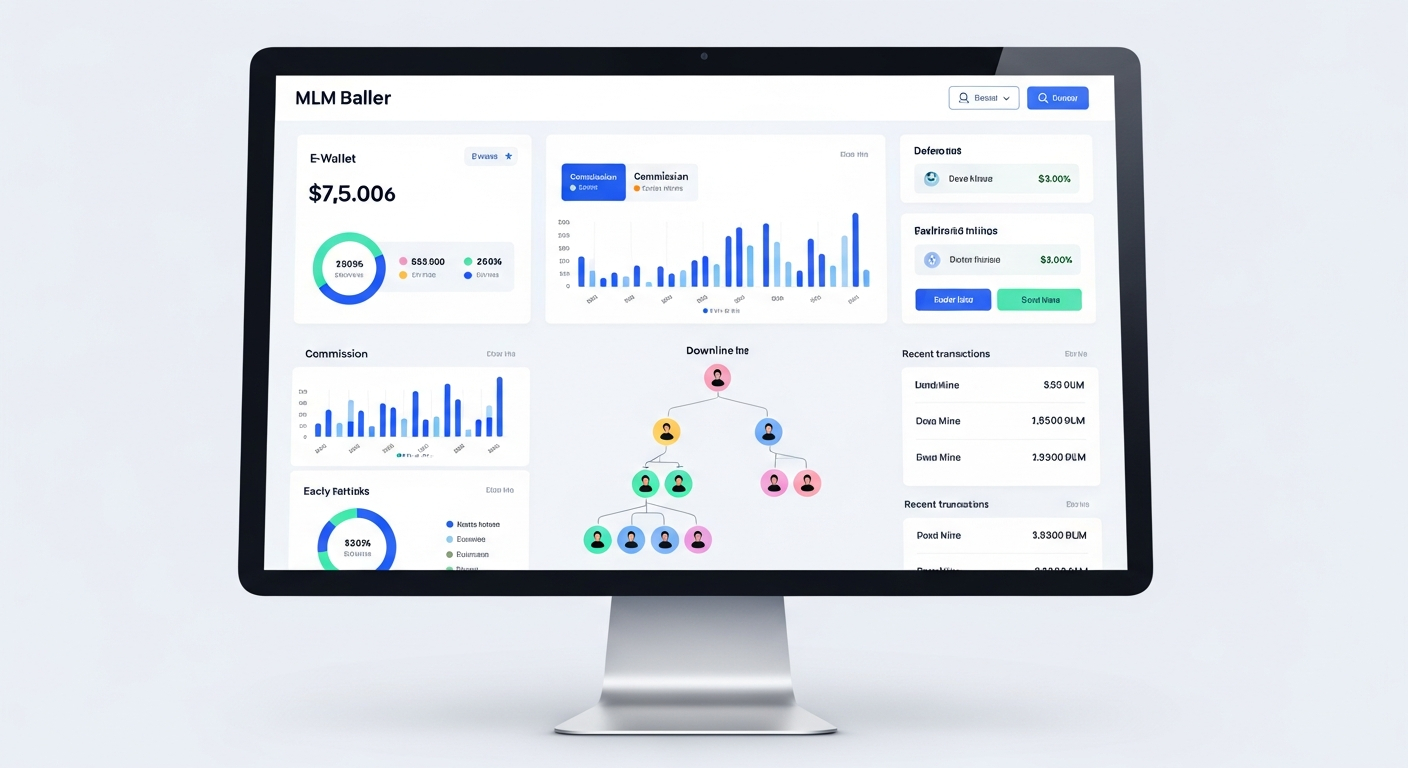 MLM User Dashboard Mockup